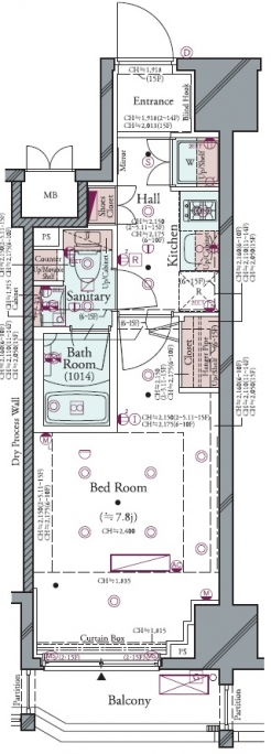 コンシェリア新橋 ＜ＴＯＫＹＯ ＰＲＥＭＩＵＭ＞の間取り図