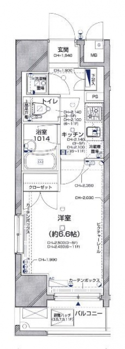 グラーサ銀座イーストの間取り図