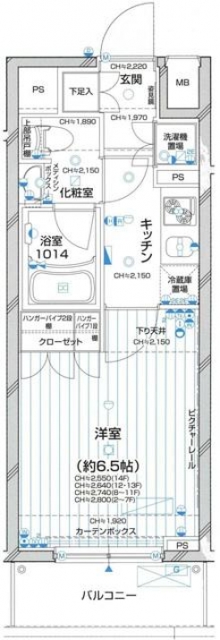 パレステュディオ汐留ＷＥＳＴの間取り図