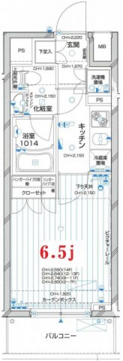 パレステュディオ汐留ＷＥＳＴの間取り図